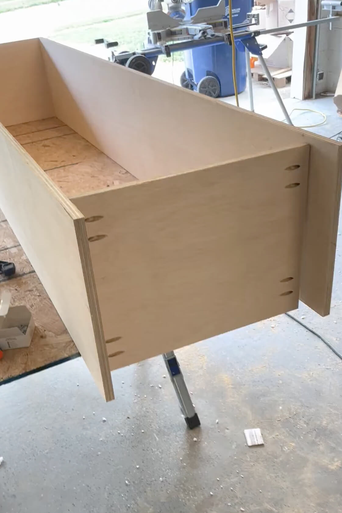 Building a DIY pantry shelf.